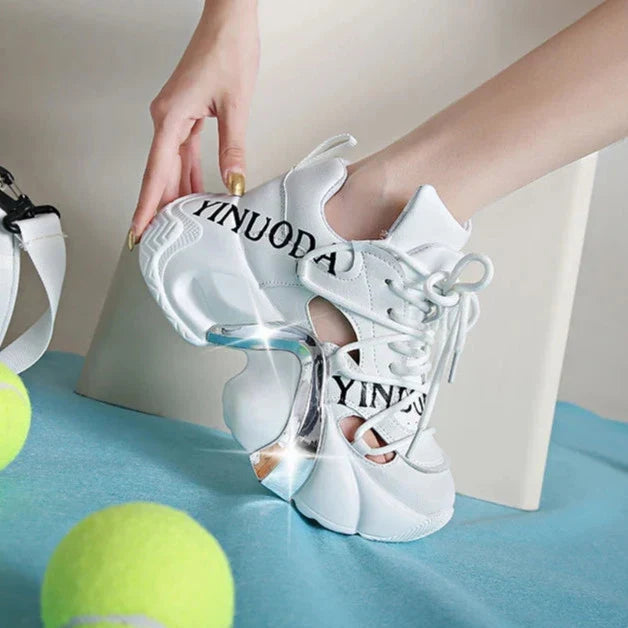 Metallic High Platform Sneakers