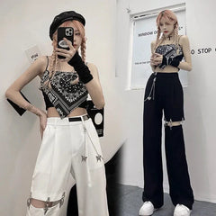 Harajuku Goth Pants With Chain