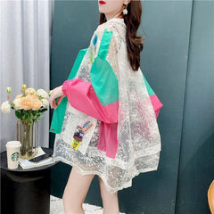 Harajuku Neon Lace Jacket