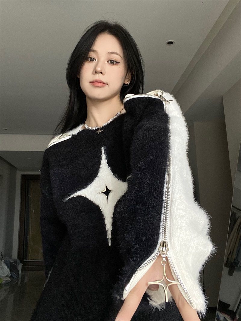 Retro Off Shoulder Sweater