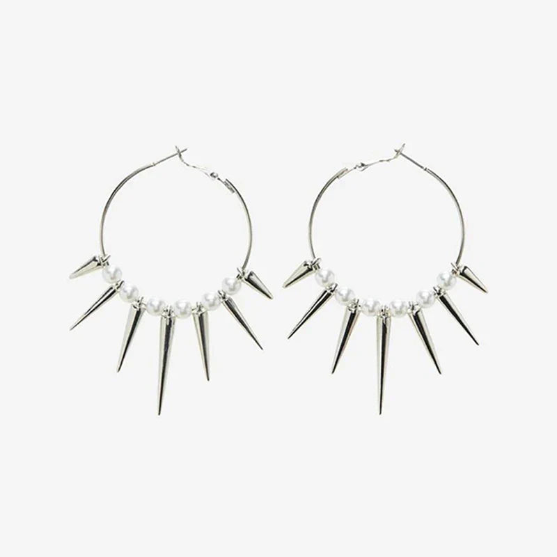 Harajuku Punk Silver Earrings