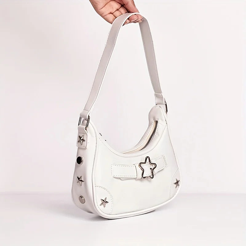 Leather Y2K Star Shoulder Bag