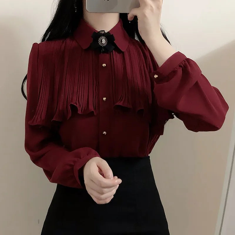 Korean Cute Preppy Blouse