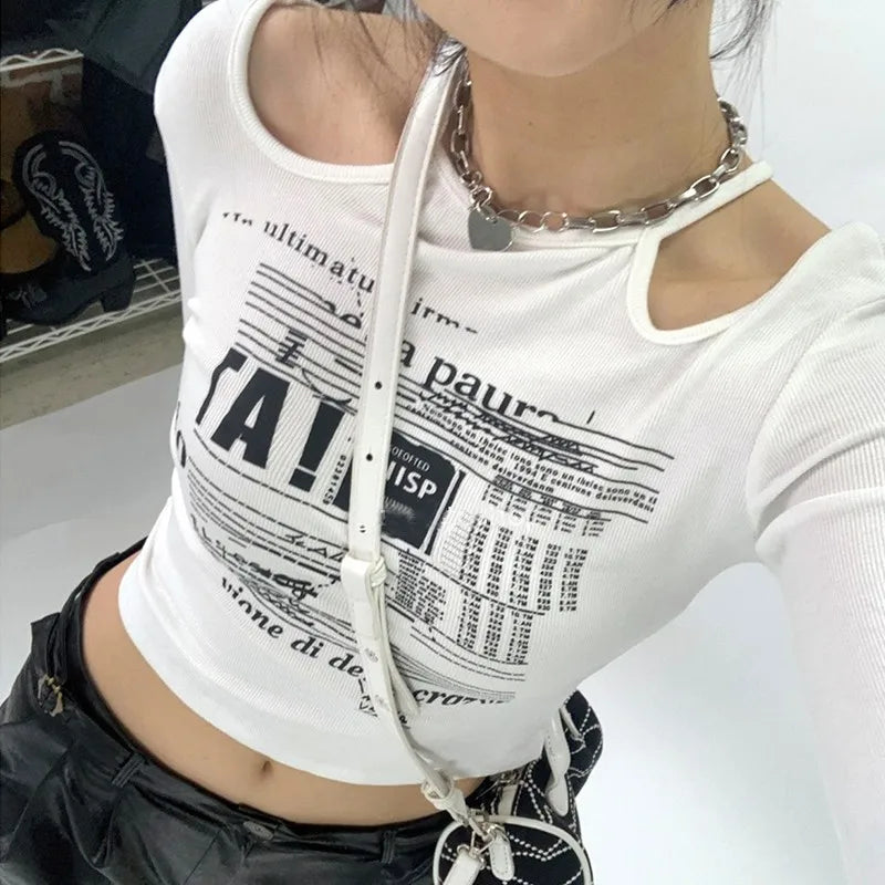 Korean Casual Slim Crop Top