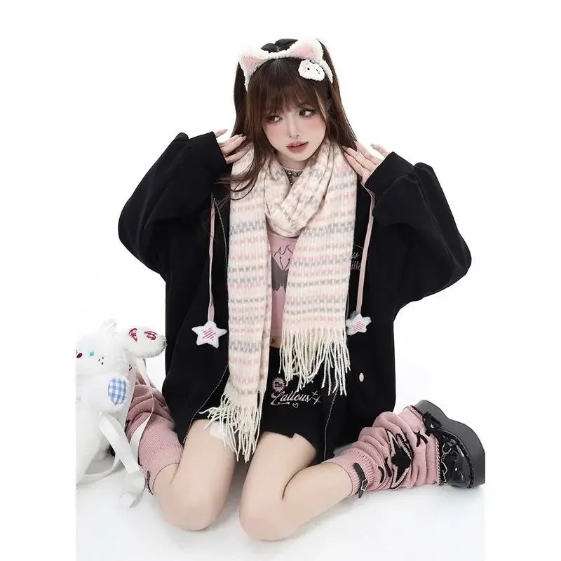 Kawaii Aesthetic Zipper Hoodie