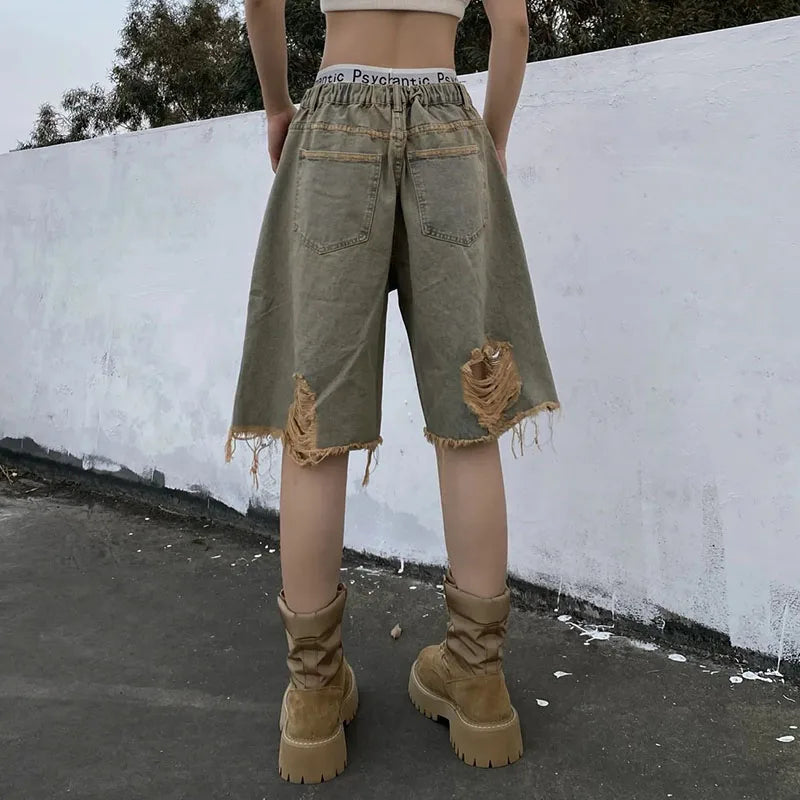 Vintage Denim Baggy Shorts