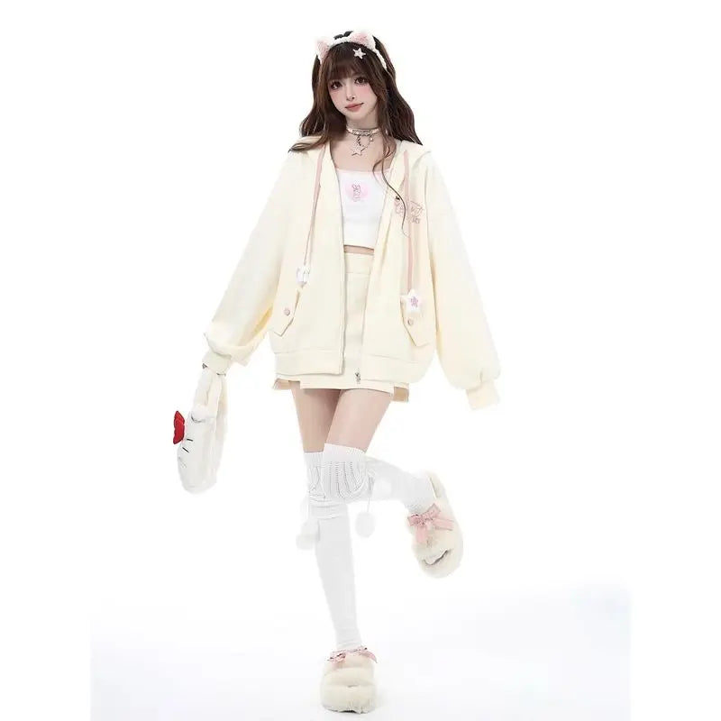 Kawaii Aesthetic Zipper Hoodie