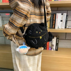 Kawaii Plush Cat Shoulder Bag
