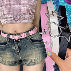 Y2K Sparkling Star Buckle Belt