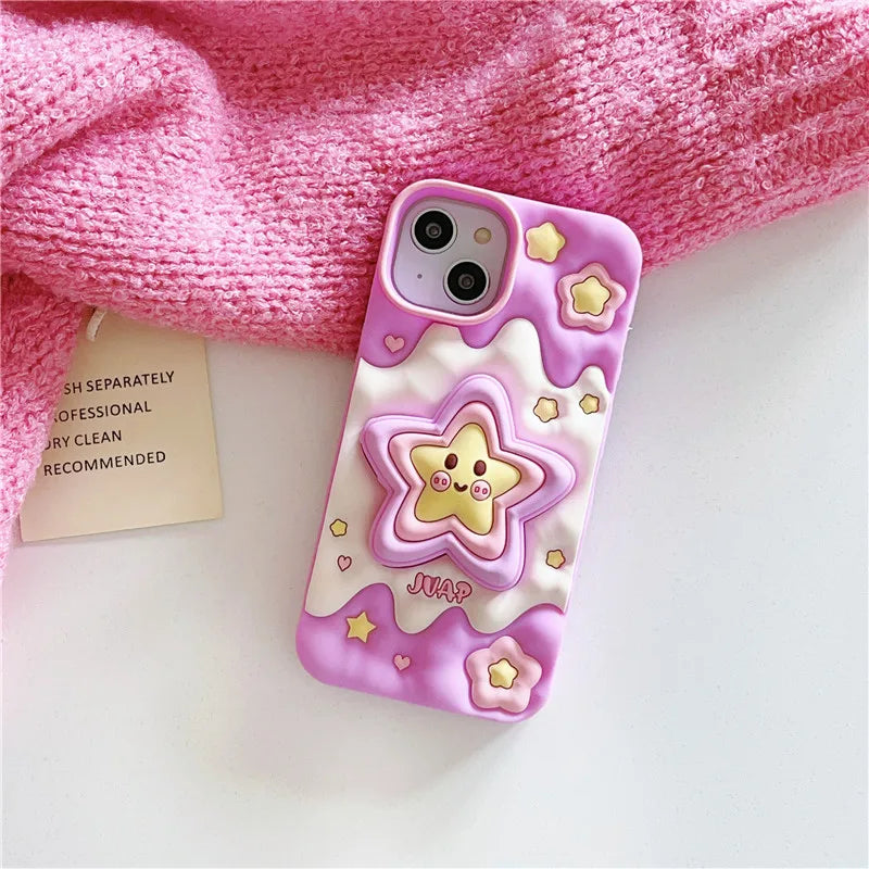 Kawaii 3D Star iPhone Case