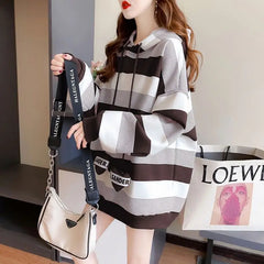 Striped Love Heart Hoodie