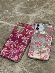 Kawaii Holographic Bow iPhone Case