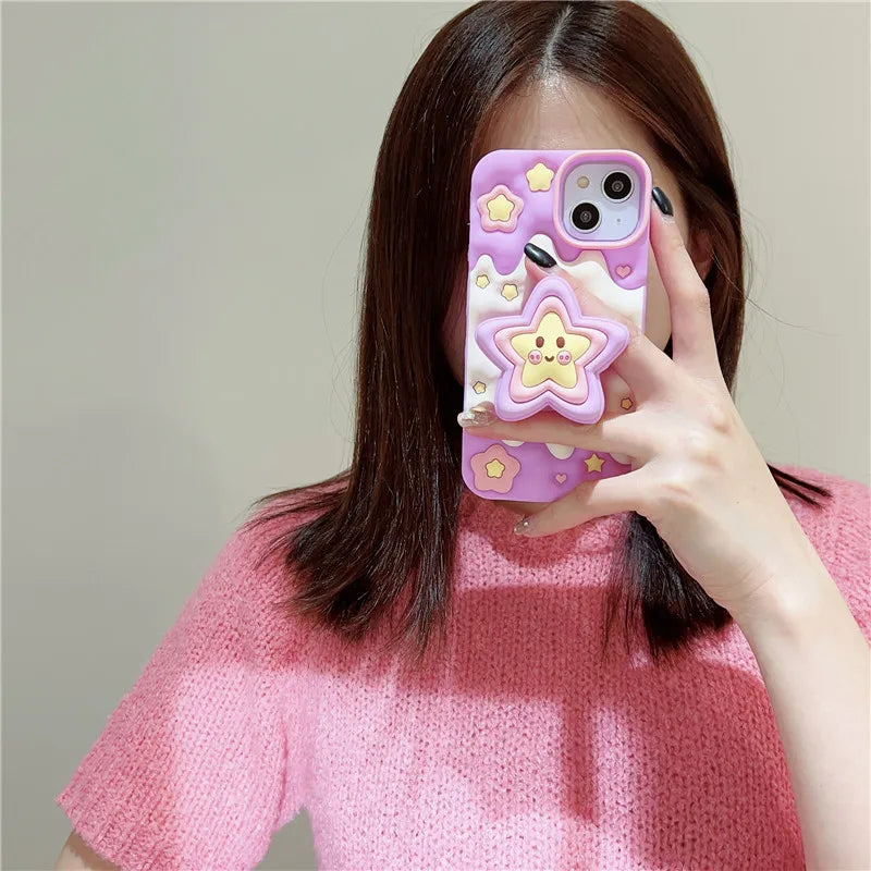 Kawaii 3D Star iPhone Case