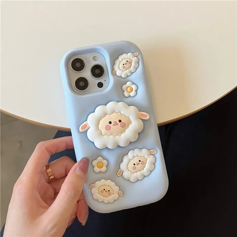 Kawaii 3D Sheep iPhone Case