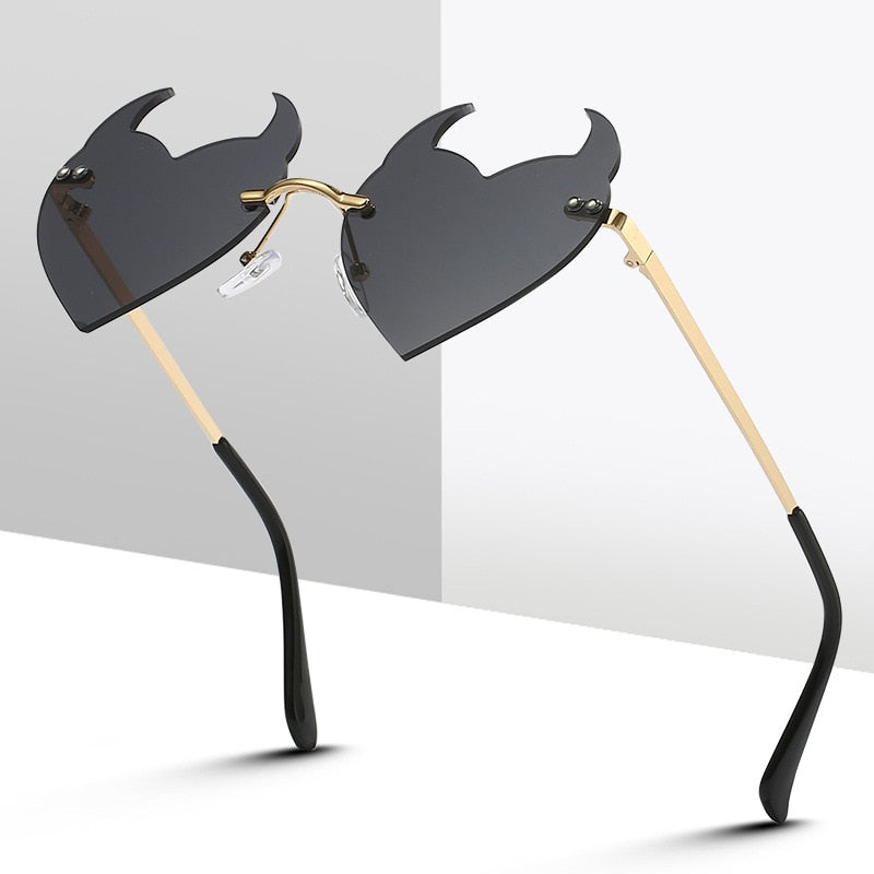 Devil Heart Shaped Glasses