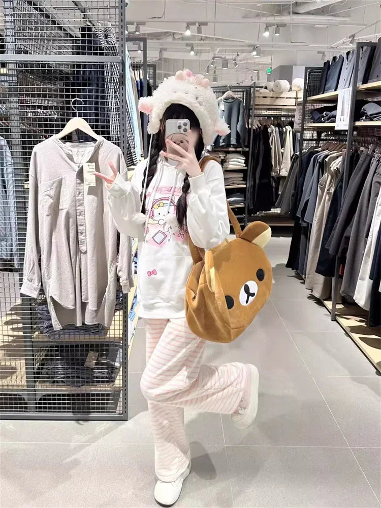 Kawaii Striped Basic Pants