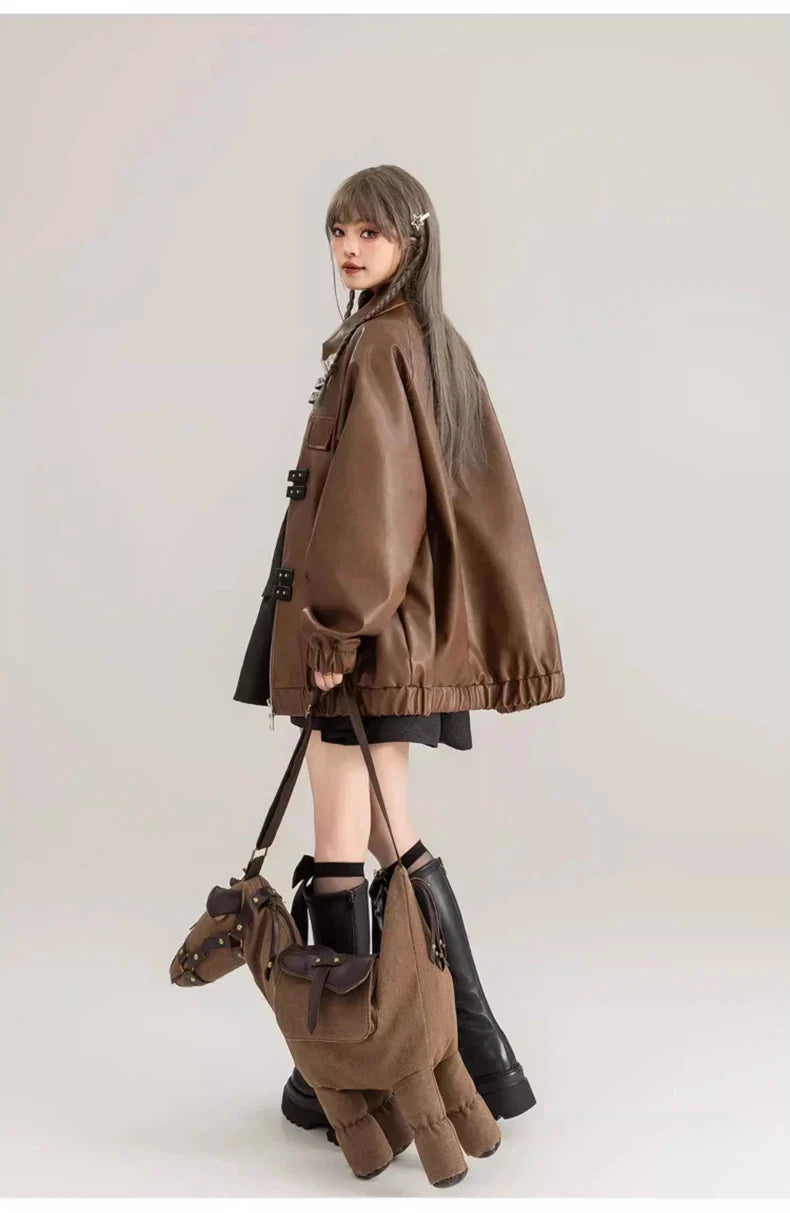 Vintage Oversized Leather Jacket