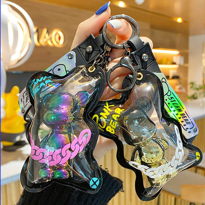 Colorful Bear Bag Keychain