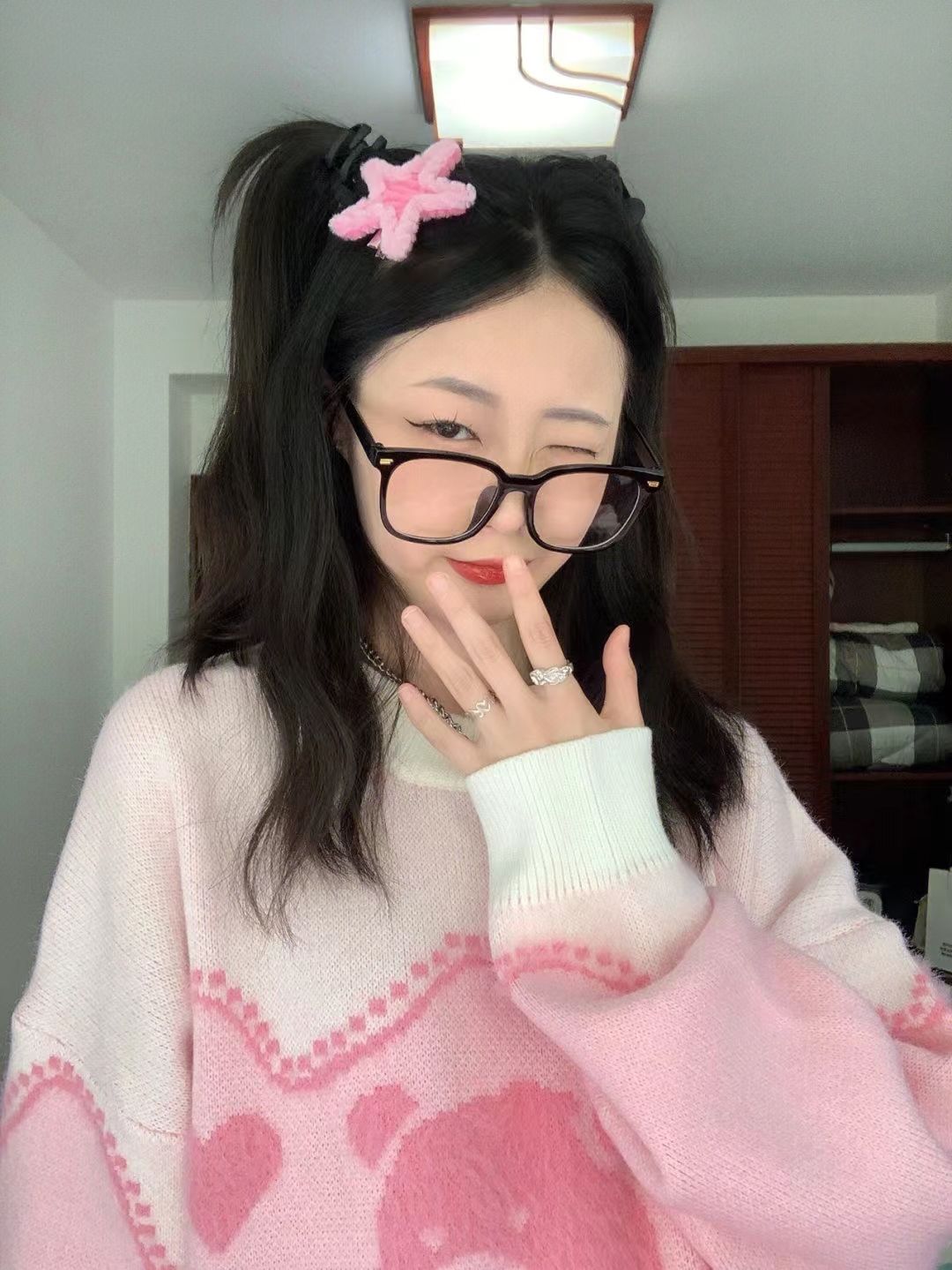 Kawaii Pink Bear Sweater