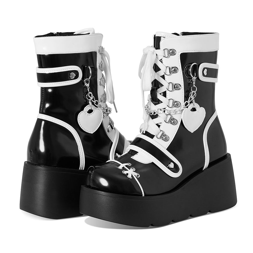 Pastel Gothic Platform Boots