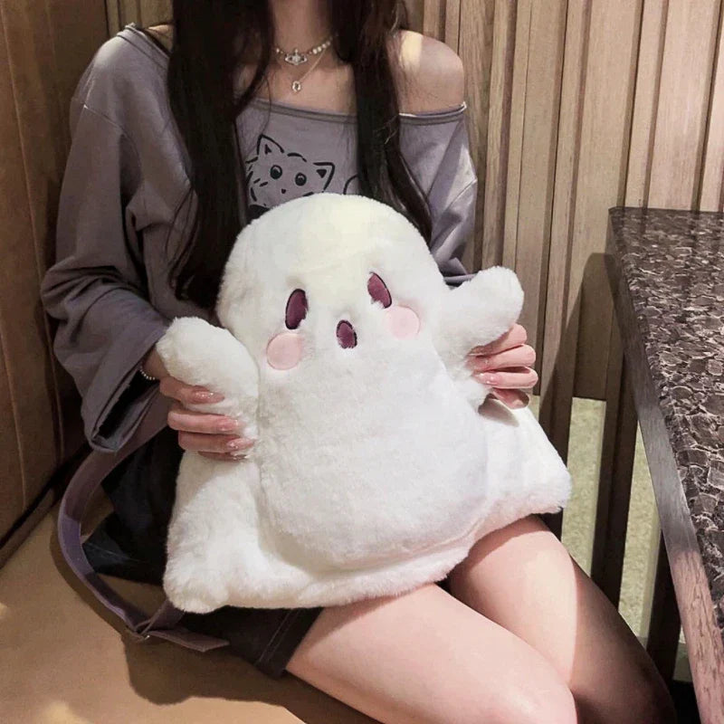 Cute Ghost Fluffy Backpack