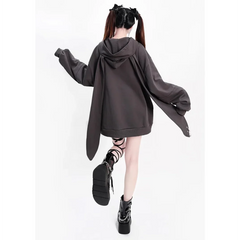 Harajuku Bunny Ears Zip Hoodie