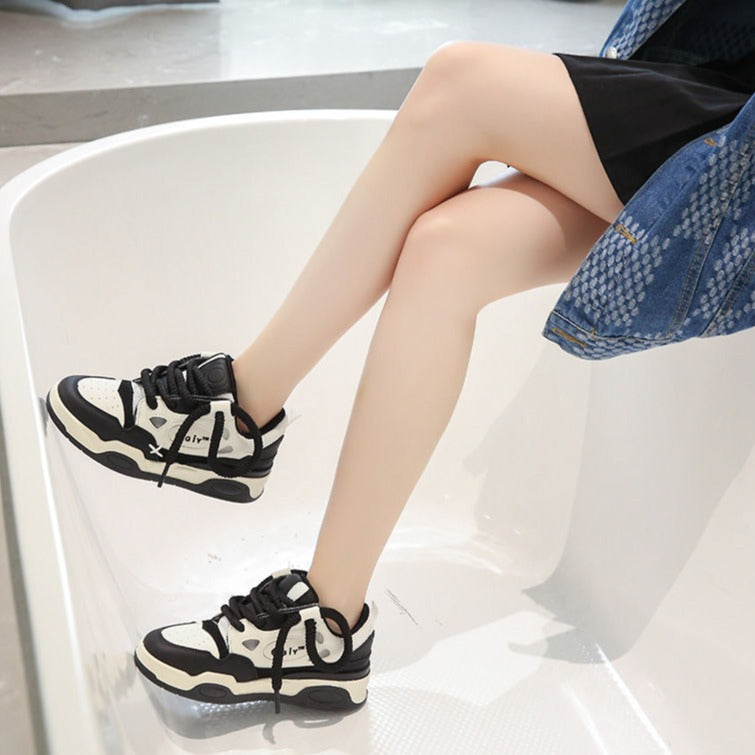 Aesthetic Korean Platform Sneakers
