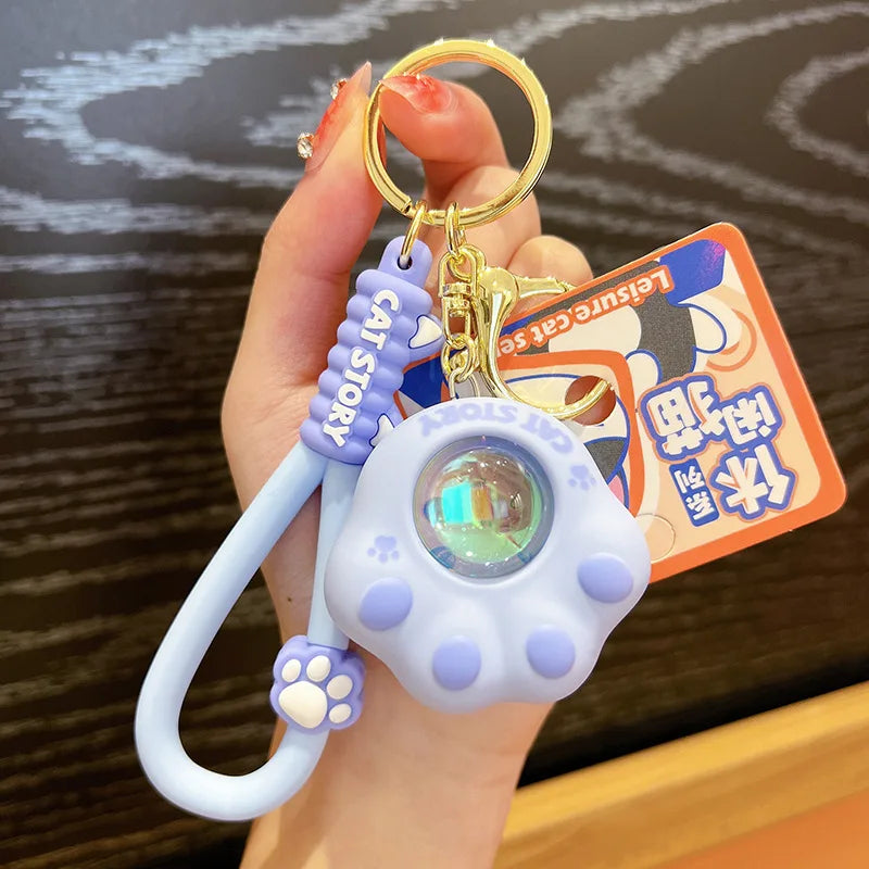 Cat Paw Flashlight Keychain