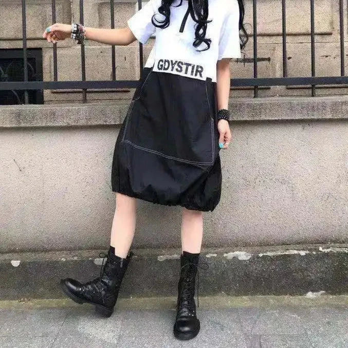 Harajuku Loose Zipper Dress