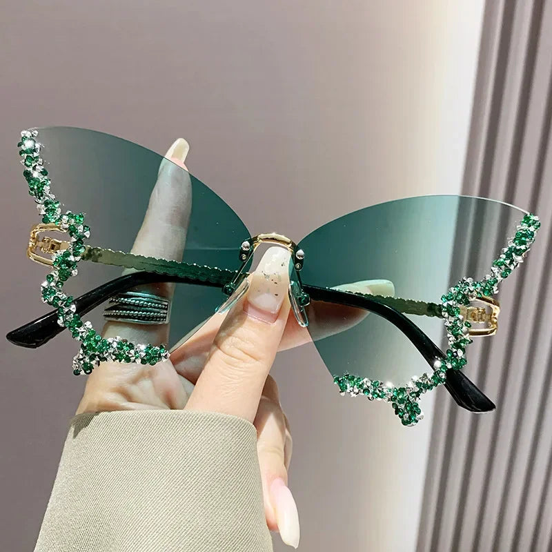 Cute Luxury Rimless Sunglasses