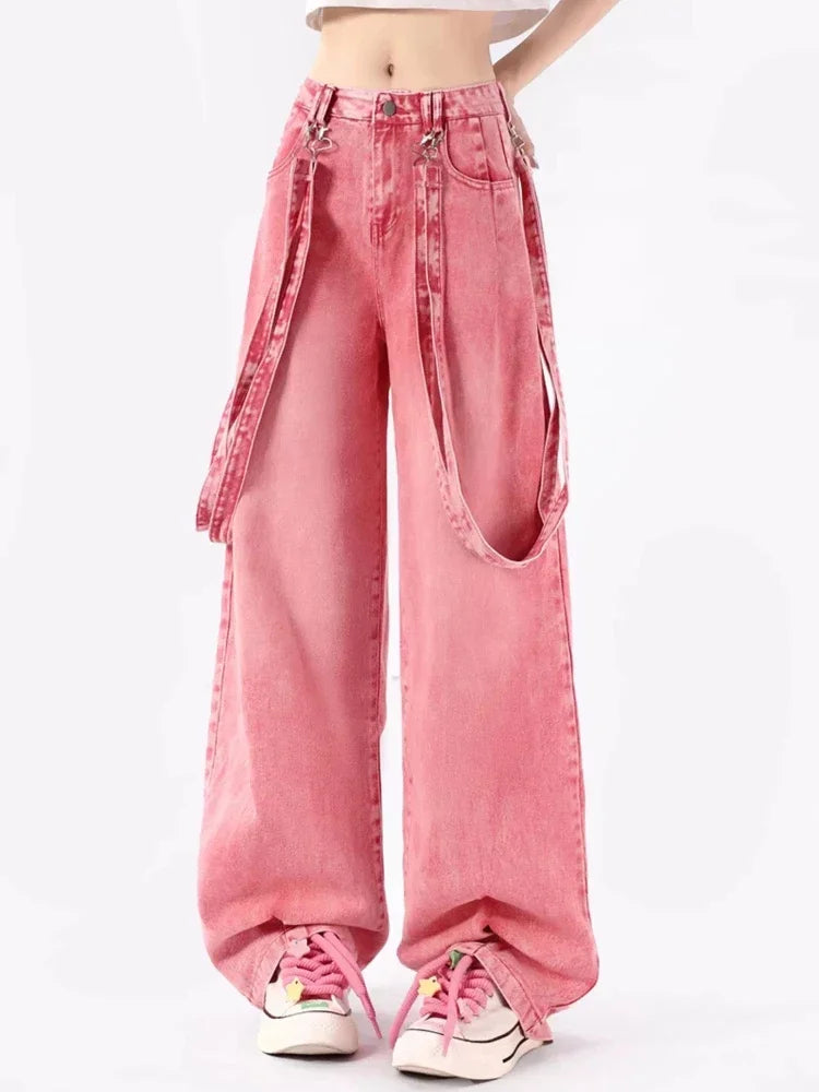 Pink Y2K Cargo Jeans