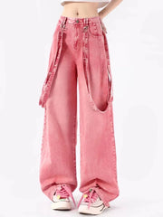Pink Y2K Cargo Jeans