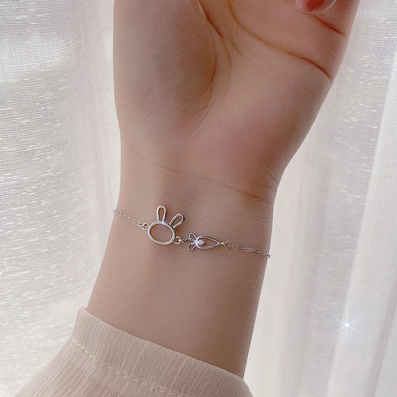 Silver Bunny Bracelet