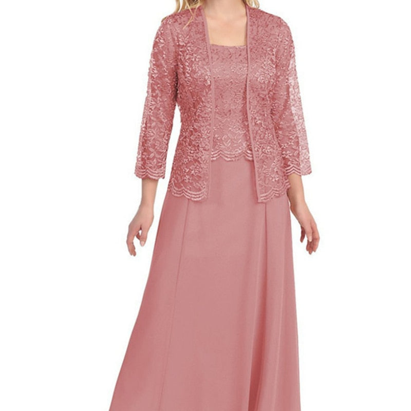 Elegant Evening Lace Chiffon Vestidos De Fiesta Female Clothing Dress