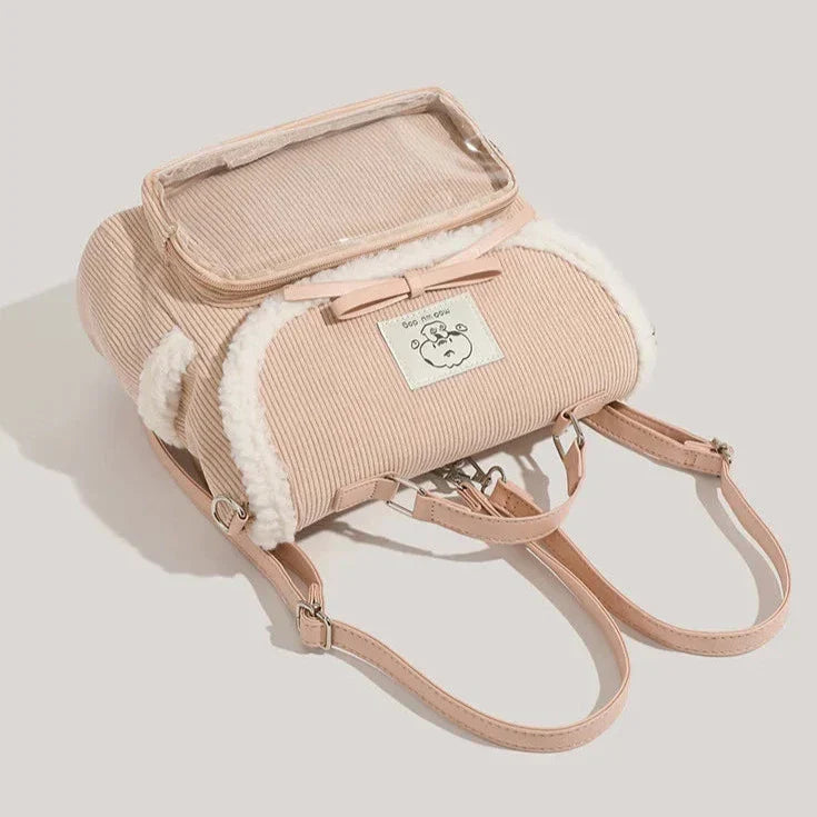 Cute Corduroy Messenger Bag