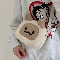 Kawaii Plush Cat Shoulder Bag