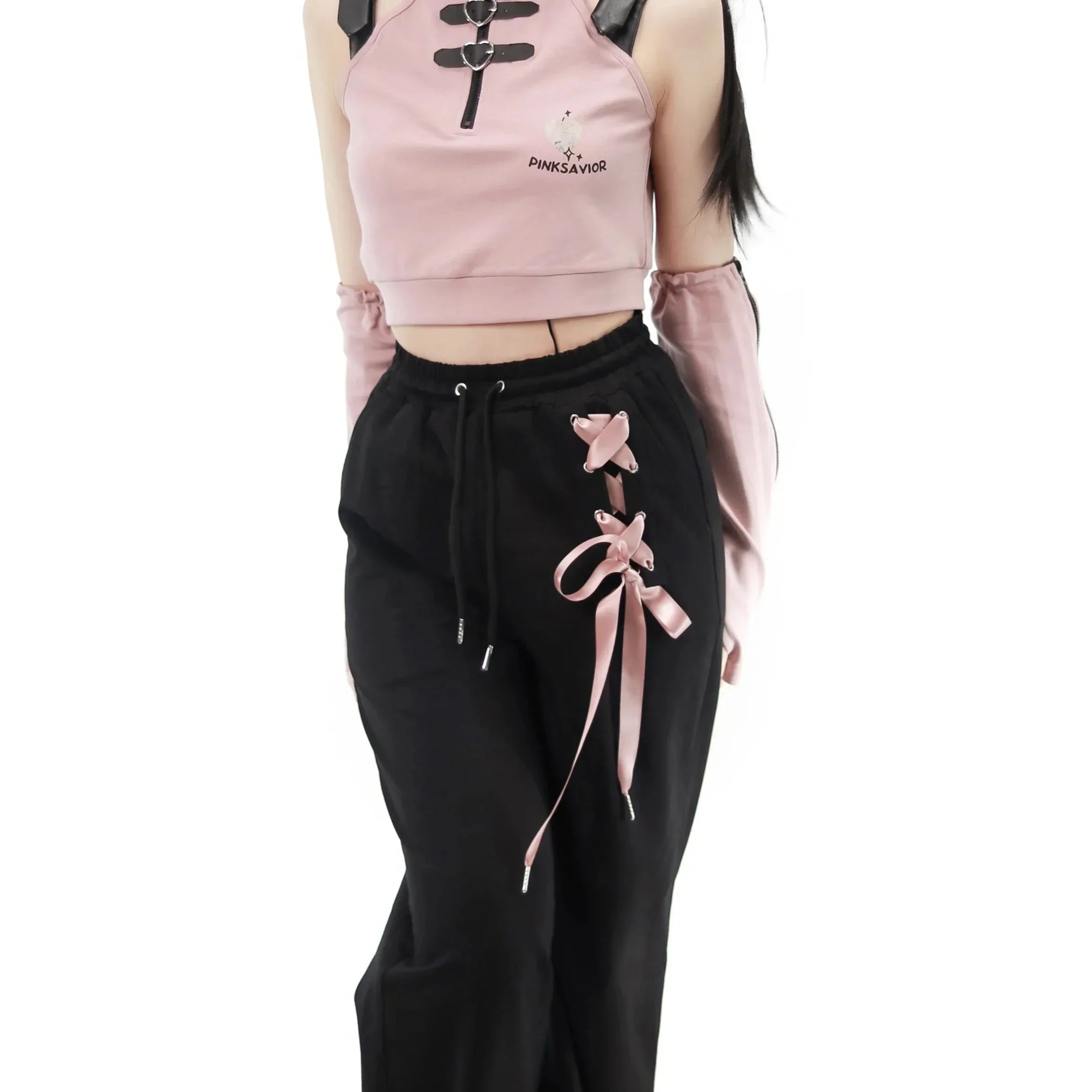 Pastel Gothic Japanese Outfit Set - Shorts, Pants & Tops