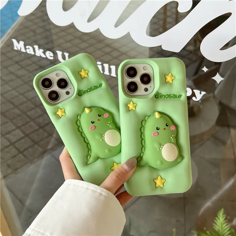 Kawaii Dinosaur iPhone Case