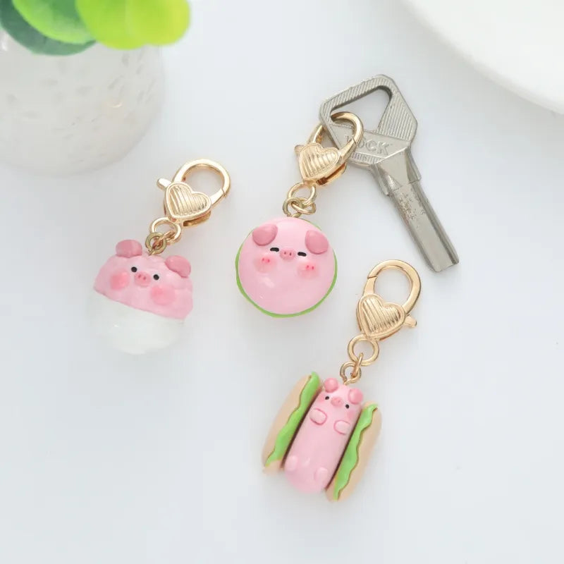 Cute Cartoon Pig Keychain