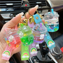Liquid Oil Ice Cube Keychain