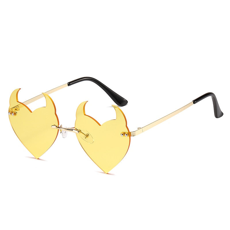 Devil Heart Shaped Glasses