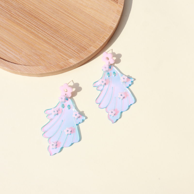Kawaii Ghost Transparent Earrings