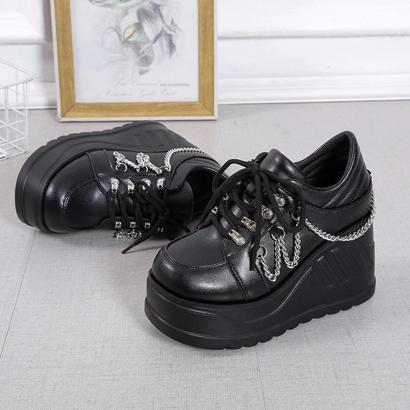 Punk Gothic Shoes with Chain