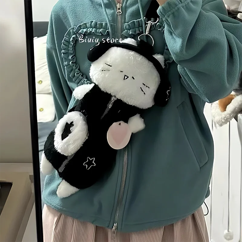 Kawaii Plush Headphone Cat Sling Bag