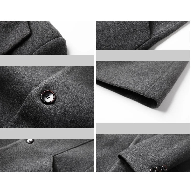 Raphael - Men's Single Breasted Wool Coat