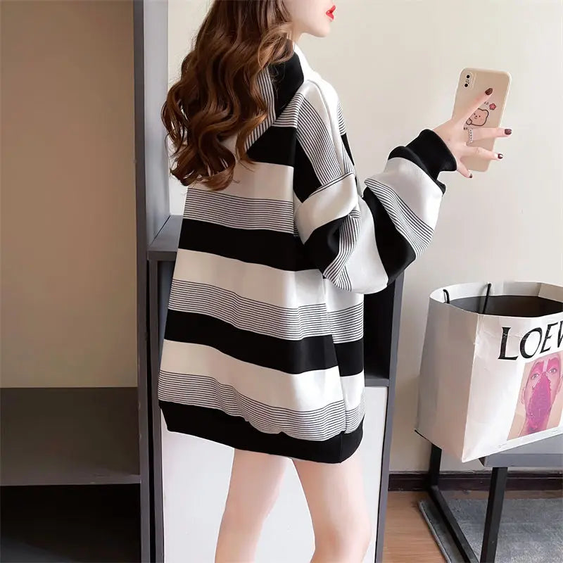Striped Love Heart Hoodie