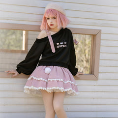 Pastel Goth Heart Sweater