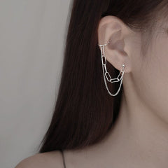 Double-layer Chain Earrings