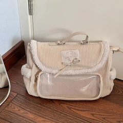 Cute Corduroy Messenger Bag
