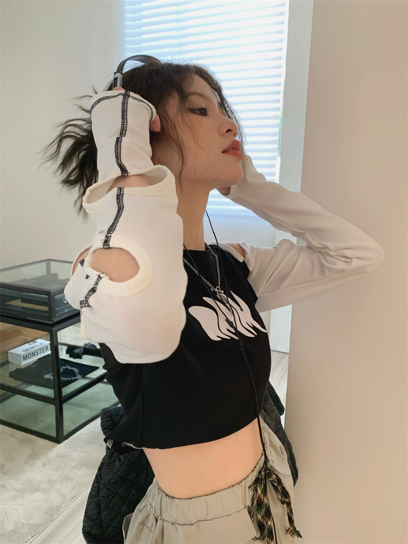 Off Shoulder Y2K Crop Top